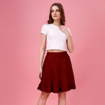 Girl's/Women's Classic Stretchy All Time Trendy Skater Skirt with Attached Inner Shorts and Flared Inskirt